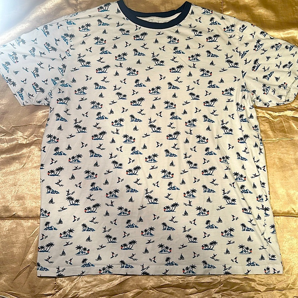 FREE PLANET Men’s Tee Shirt Stretch White, Size Large, New NWT‼️